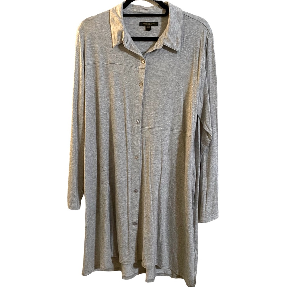 Donna Karan Tencel Spandex Sleepwear Shirt L